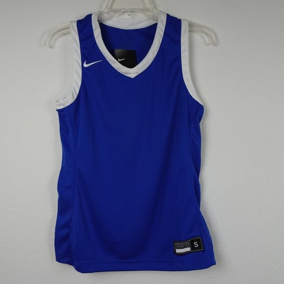 Nike Dri-Fit Basketball Jersey Shirt Women's Size S Blue Activewear Tank Top - Picture 1 of 9